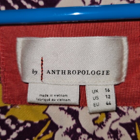 By Anthropologie V-Neck Flutter-Sleeve Buttoned Handkerchief Maxi Dress - Picture 8 of 9